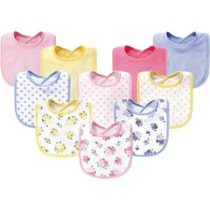 imageLuvable Friends Unisex Baby Cotton Terry BibsFloral
