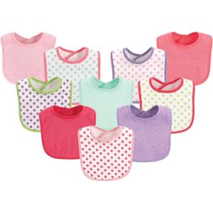 imageLuvable Friends Unisex Baby Cotton Terry BibsGirl Dot
