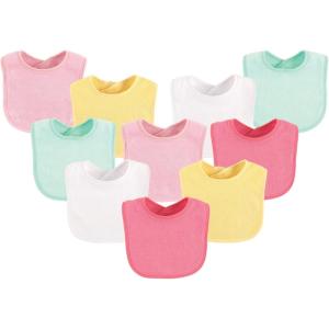 imageLuvable Friends Unisex Baby Cotton Terry BibsGirl Solid