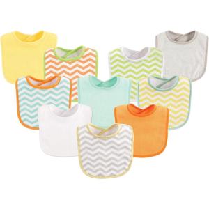 imageLuvable Friends Unisex Baby Cotton Terry BibsNeutral Chevron