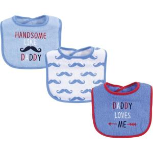 imageLuvable Friends Unisex Baby Cotton Terry Drooler Bibs with Fiber FillingBoy Daddy