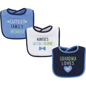 imageLuvable Friends Unisex Baby Cotton Terry Drooler Bibs with Fiber FillingBoy Family