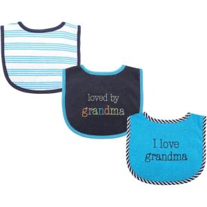 imageLuvable Friends Unisex Baby Cotton Terry Drooler Bibs with Fiber FillingBoy Grandma