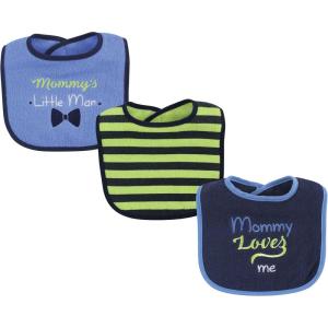 imageLuvable Friends Unisex Baby Cotton Terry Drooler Bibs with Fiber FillingBoy Mommy