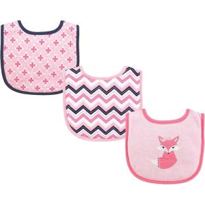 imageLuvable Friends Unisex Baby Cotton Terry Drooler Bibs with Fiber FillingFoxy