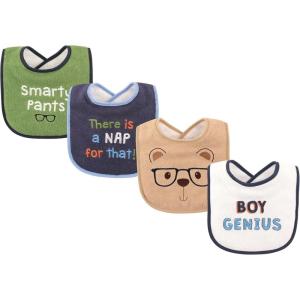 imageLuvable Friends Unisex Baby Cotton Terry Drooler Bibs with Fiber FillingGenius