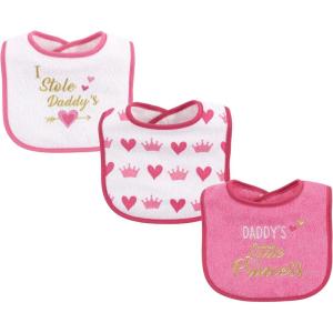 imageLuvable Friends Unisex Baby Cotton Terry Drooler Bibs with Fiber FillingGirl Daddy