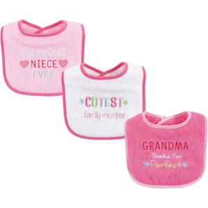 imageLuvable Friends Unisex Baby Cotton Terry Drooler Bibs with Fiber FillingGirl Family