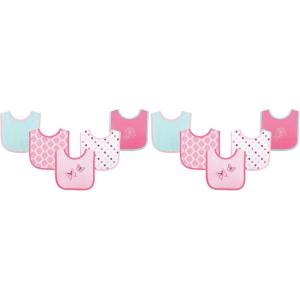 imageLuvable Friends Unisex Baby Cotton Terry Drooler Bibs with PEVA BackButterfly