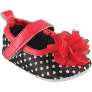 imageLuvable Friends Unisex Baby Crib ShoesBlack With White Dots