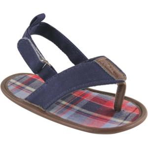 imageLuvable Friends Unisex Baby Crib ShoesNavy Plaid