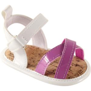 imageLuvable Friends Unisex Baby Crib ShoesWhite and Purple