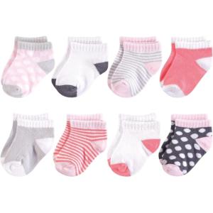 imageLuvable Friends Unisex Baby Fun Essential SocksGray Pink Dot
