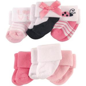 imageLuvable Friends Unisex Baby Newborn and Baby Socks SetLadybug