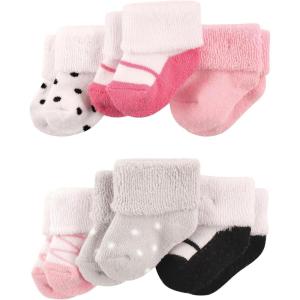 imageLuvable Friends Unisex Baby Newborn and Baby Socks SetPink Black Shoes