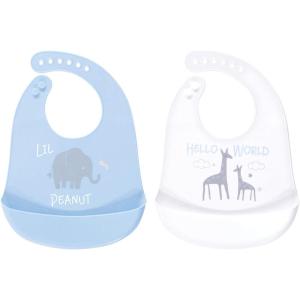 imageLuvable Friends Unisex Baby Silicone BibsLittle Peanut