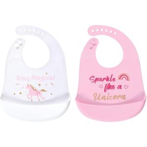 imageLuvable Friends Unisex Baby Silicone BibsSparkle Like a Unicorn