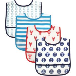 imageLuvable Friends Unisex BabyWaterproof PEVA BibsNautical