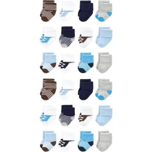 imageLuvable Friends Unisex Cotton Rich Baby Terry Socks 24PackBlue Navy Sneakers