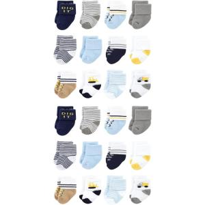 imageLuvable Friends Unisex Cotton Rich Baby Terry Socks 24PackBulldozer