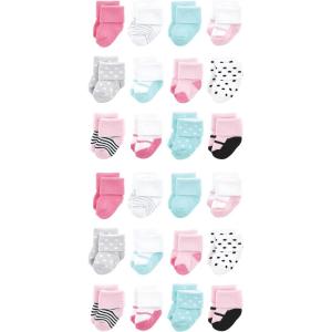 imageLuvable Friends Unisex Cotton Rich Baby Terry Socks 24PackMint Pink Mary Janes