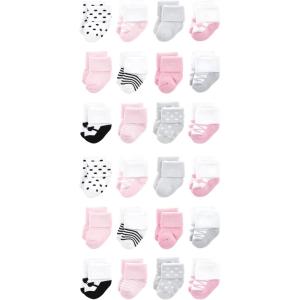 imageLuvable Friends Unisex Cotton Rich Baby Terry Socks 24PackPink Black Ballet