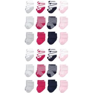 imageLuvable Friends Unisex Cotton Rich Baby Terry Socks 24PackStripe Ballet