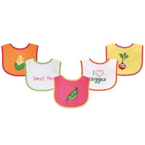 imageLuvable Friends Veggie Themed Bibs Pink 5Count