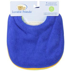 imageLuvable Friends Waterproof Absorbent Bib Blue 4CountBlue