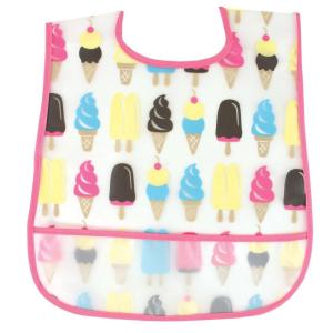 imageLuvable Friends Waterproof Feeder Bib with Crumb Catcher Pocket Ice CreamIce Cream