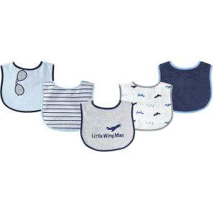 imageLuvable Friends unisexbaby Cotton Terry Drooler Bibs With Peva BackAirplane