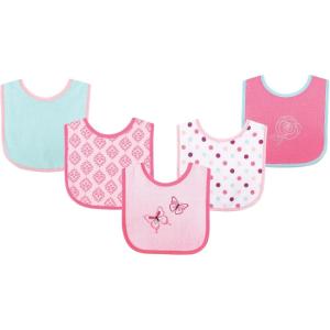imageLuvable Friends unisexbaby Cotton Terry Drooler Bibs With Peva BackButterfly