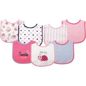 imageLuvable Friends unisexbaby Cotton Terry Drooler Bibs With Peva BackLadybug