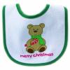 imageLuvable Friends Christmas Printed Bib Green Trim  Merry ChristmasGreen Trim  Merry Christmas