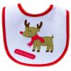 imageLuvable Friends Christmas Printed Bib Green Trim  Merry ChristmasRed Trim  Santas Little Helper