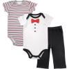 imageLuvable Friends Unisex Baby Cotton Bodysuit and PantBlack
