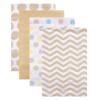 imageLuvable Friends Unisex Baby Cotton Flannel Receiving Blankets Tan Dots 4Pack One SizeTan Dots 4pack