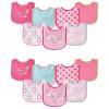 imageLuvable Friends Unisex Baby Cotton Terry Drooler Bibs with PEVA Back Pink Balloon 14Piece One SizePink Balloon 14piece