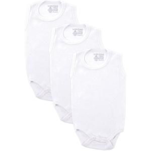 imageLuvable Friends 3Pack Sleeveless BodysuitsWhite