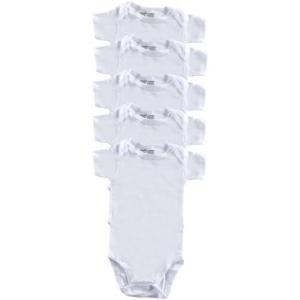 imageLuvable Friends 5 Pack Bodysuits White 18 Months