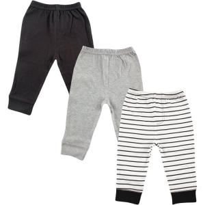 imageLuvable Friends Baby Boys Cotton PantsBlack Stripe 3pack