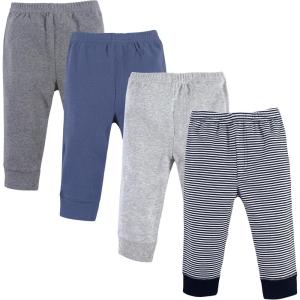 imageLuvable Friends Baby Boys Cotton PantsBlack Stripe 4pack