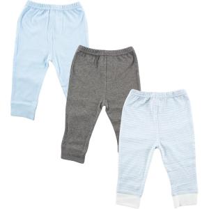 imageLuvable Friends Baby Boys Cotton PantsLight Blue Stripe