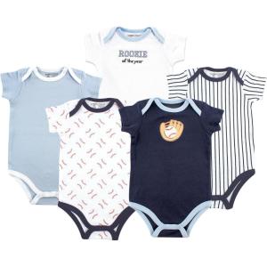 imageLuvable Friends Baby Girls Cotton BodysuitsBaseball