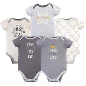 imageLuvable Friends Baby Girls Cotton BodysuitsBear