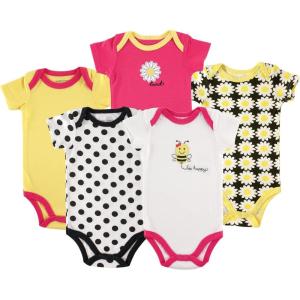 imageLuvable Friends Baby Girls Cotton BodysuitsBee