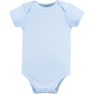 imageLuvable Friends Baby Girls Cotton BodysuitsBlue Shortsleeve