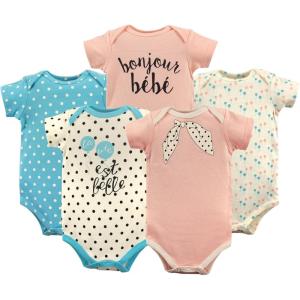 imageLuvable Friends Baby Girls Cotton BodysuitsBonjour