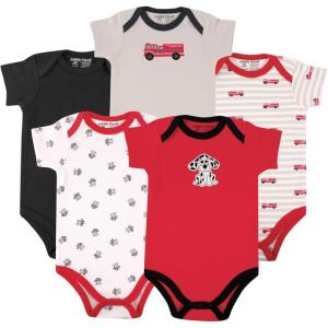 imageLuvable Friends Baby Girls Cotton BodysuitsFire Truck