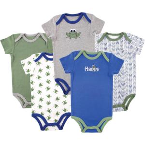 imageLuvable Friends Baby Girls Cotton BodysuitsFrog